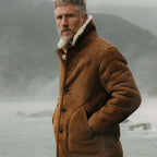 Men's The High Plains Coat in Walnut Shearling — Jacket