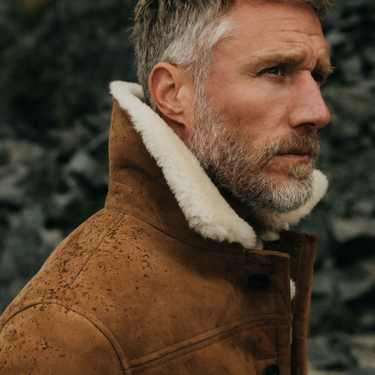 Men's The High Plains Coat in Walnut Shearling — Jacket