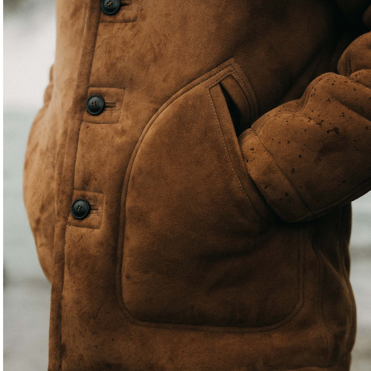 Men's The High Plains Coat in Walnut Shearling — Jacket