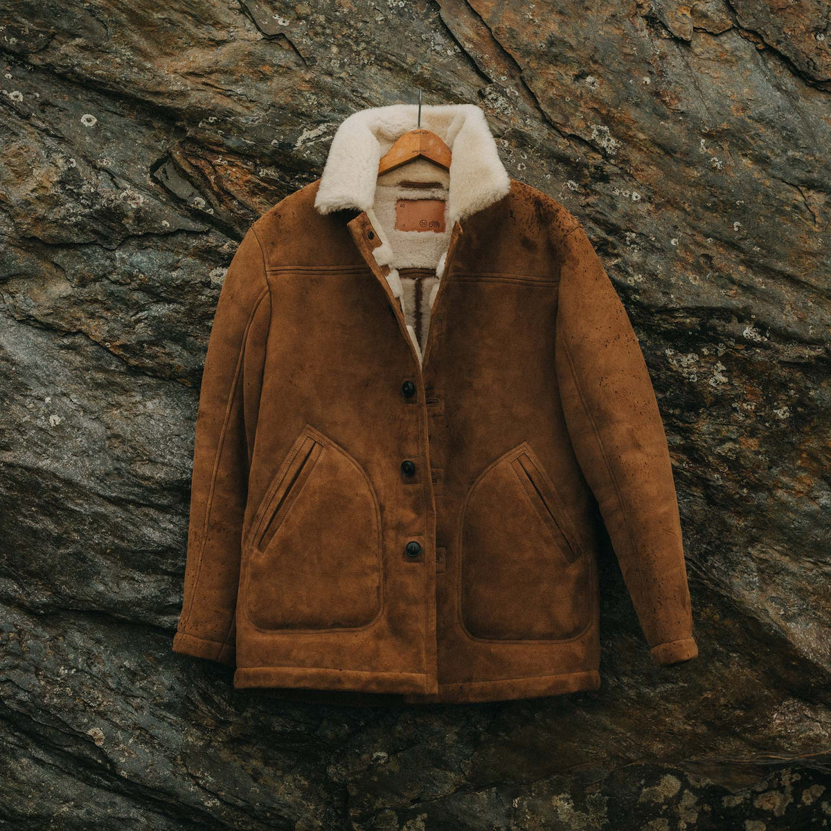 Men's The High Plains Coat in Walnut Shearling — Jacket