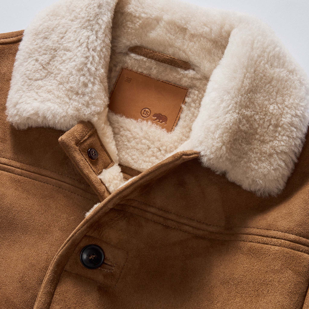 Men's The High Plains Coat in Walnut Shearling — Jacket