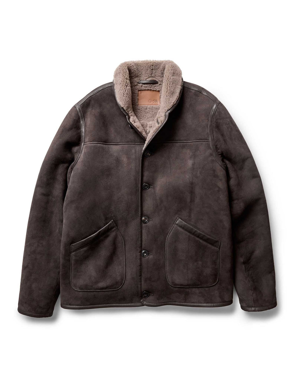 Men's The Coleman Jacket in Dark Chocolate Shearling Suede