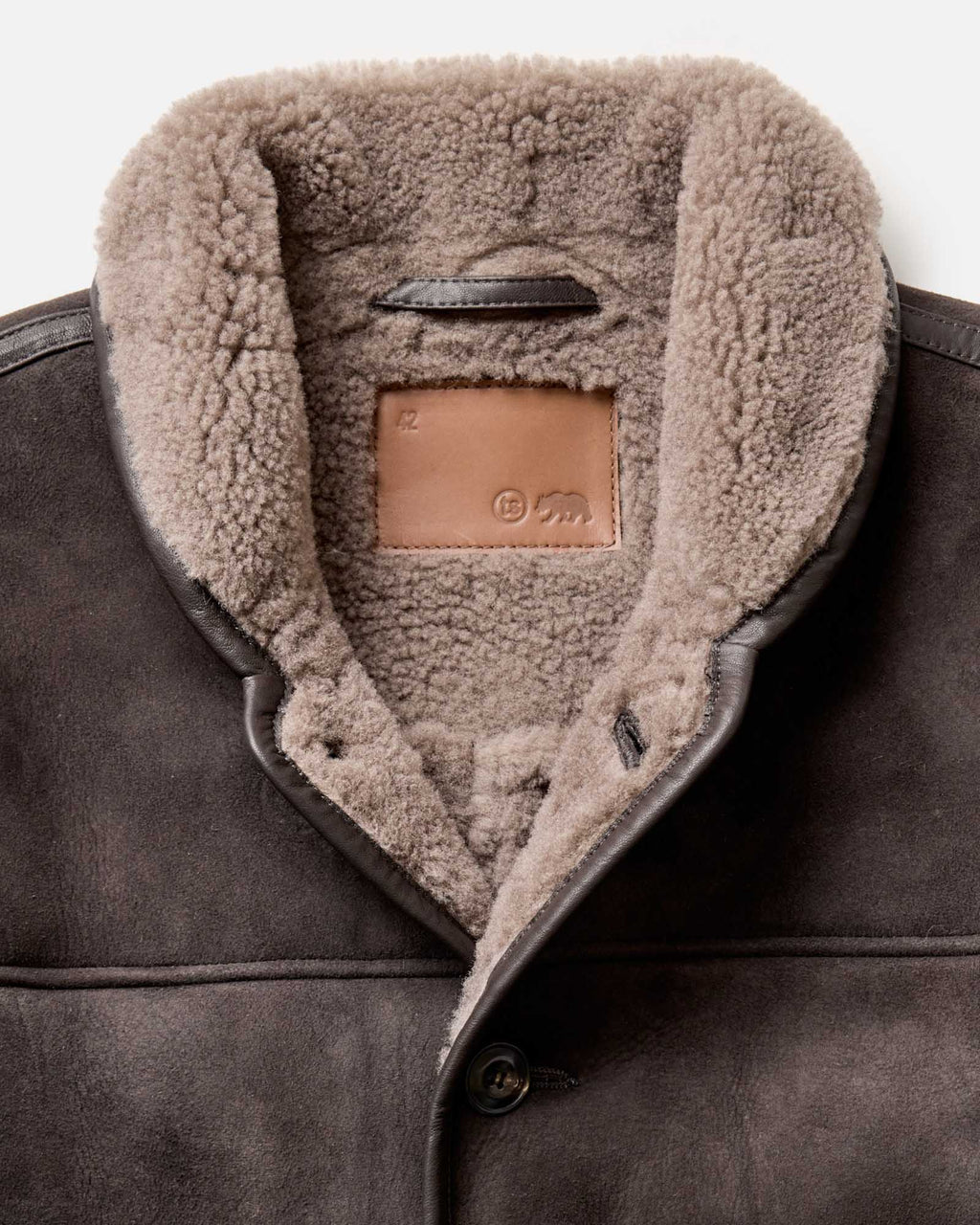 Men's The Coleman Jacket in Dark Chocolate Shearling Suede