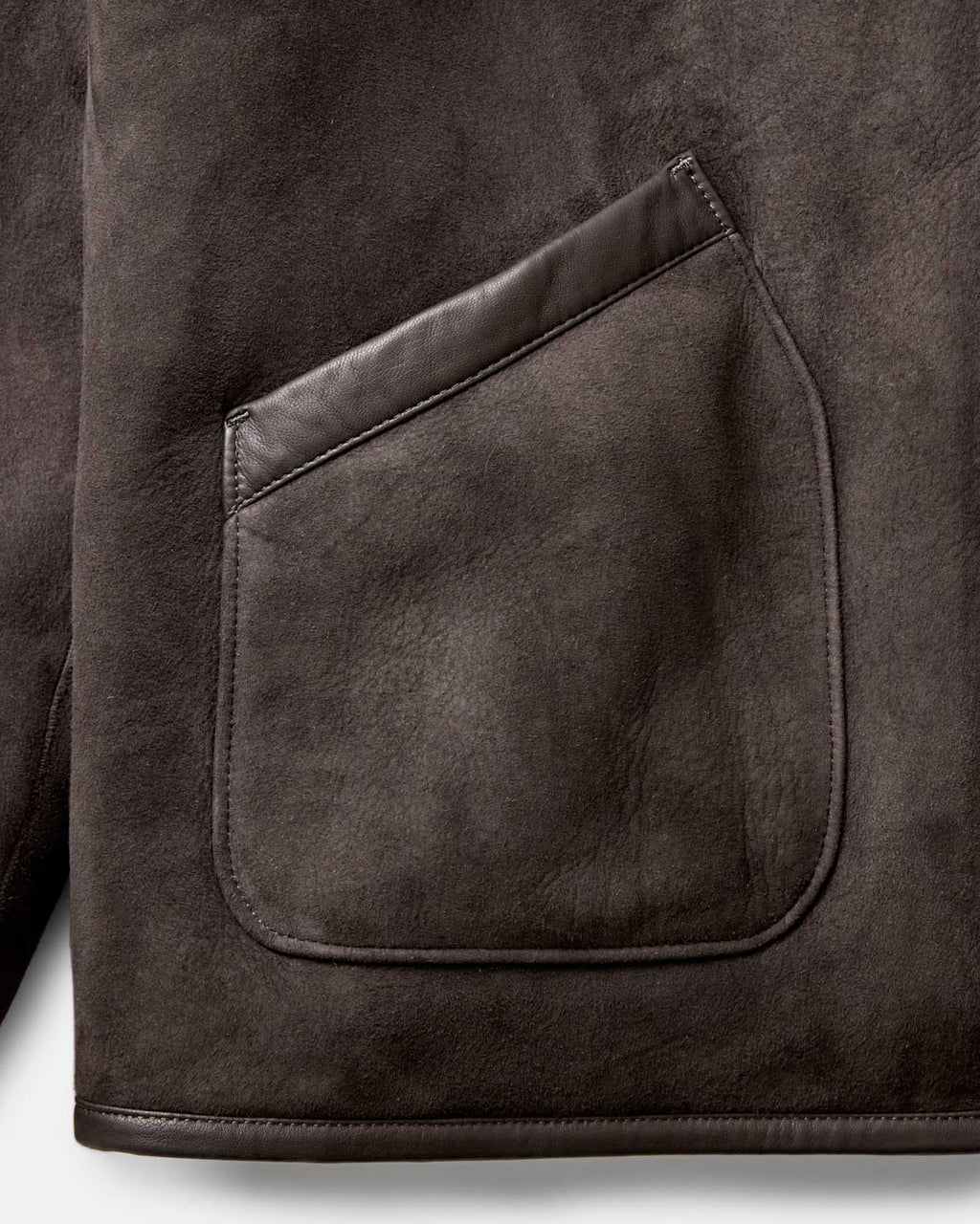 Men's The Coleman Jacket in Dark Chocolate Shearling Suede