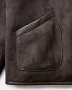 Men's The Coleman Jacket in Dark Chocolate Shearling Suede