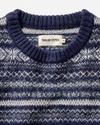 Men's The Eastmoor Sweater in Navy Fair Isle Wool