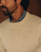 Men's The Eastmoor Sweater in Heather Ivory Wool