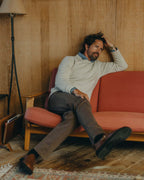 Men's The Eastmoor Sweater in Heather Ivory Wool