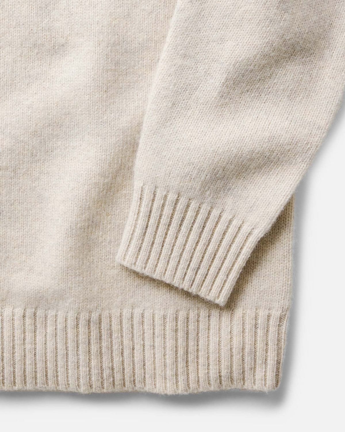 Men's The Eastmoor Sweater in Heather Ivory Wool