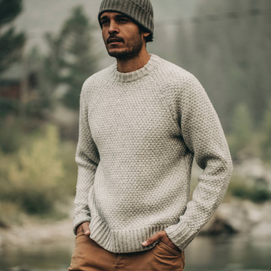 Men's The Fisherman Sweater in Heather Ash