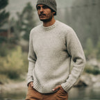 Men's The Fisherman Sweater in Heather Ash
