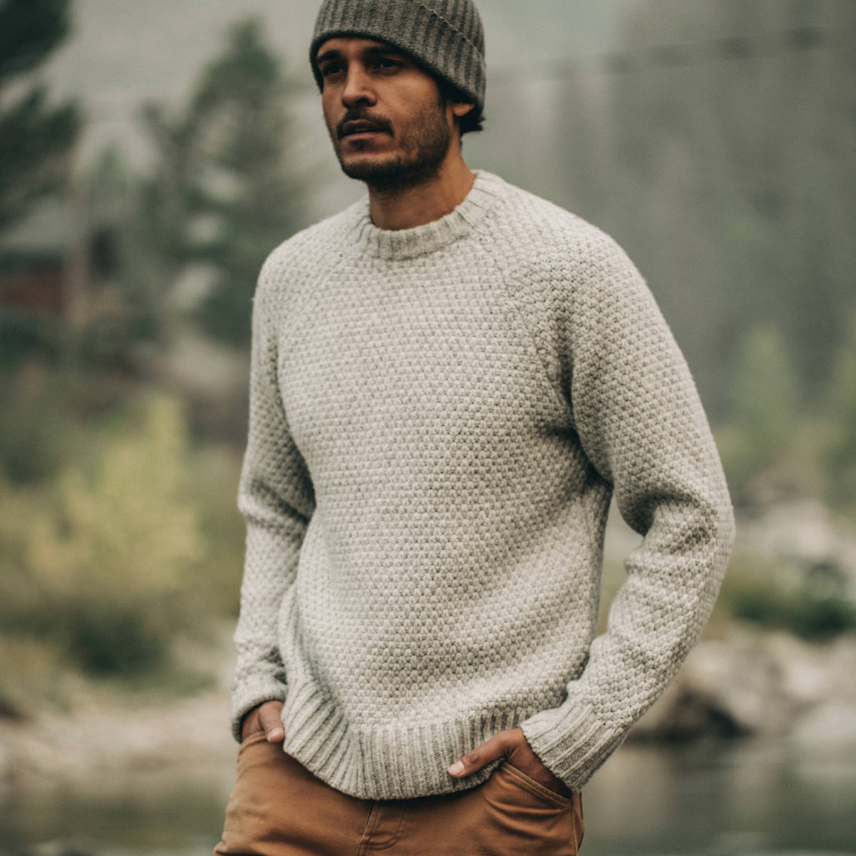Men's The Fisherman Sweater in Heather Ash
