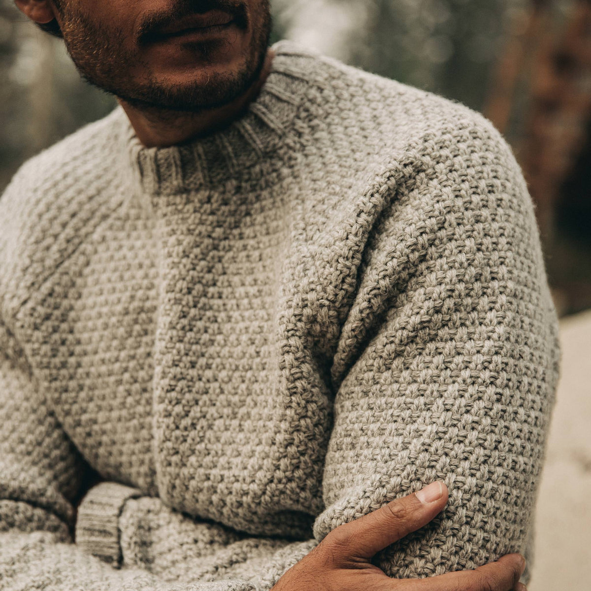 Men's The Fisherman Sweater in Heather Ash