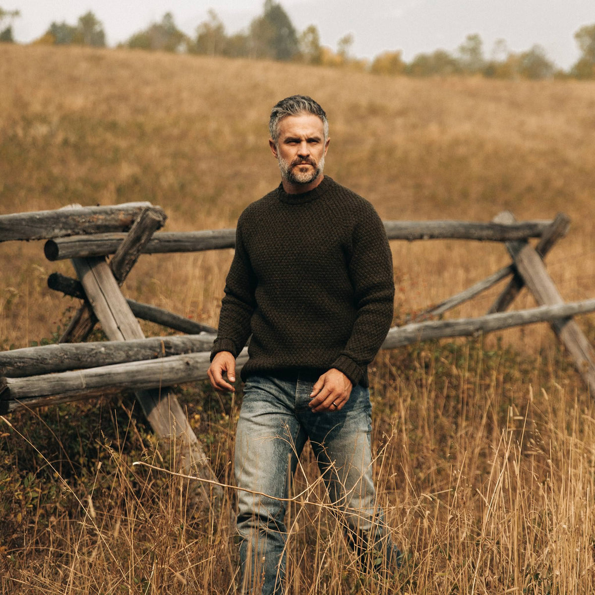 Men's The Fisherman Sweater in Loden