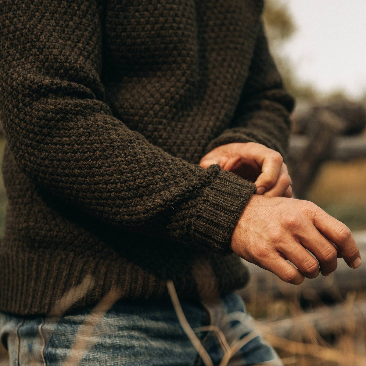 Men's The Fisherman Sweater in Loden