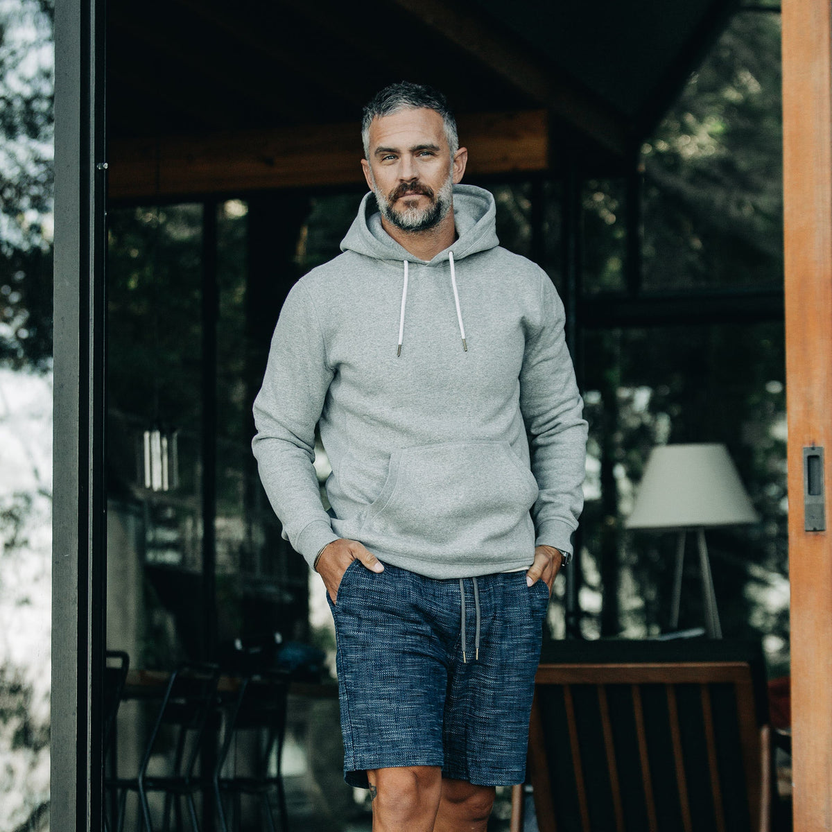 Men's The Heavy Bag Hoodie in Heather Grey Fleece — Sweater