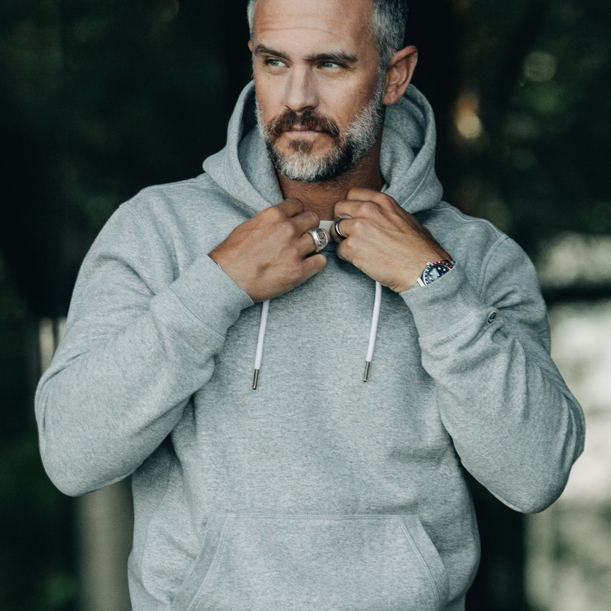 Men's The Heavy Bag Hoodie in Heather Grey Fleece — Sweater