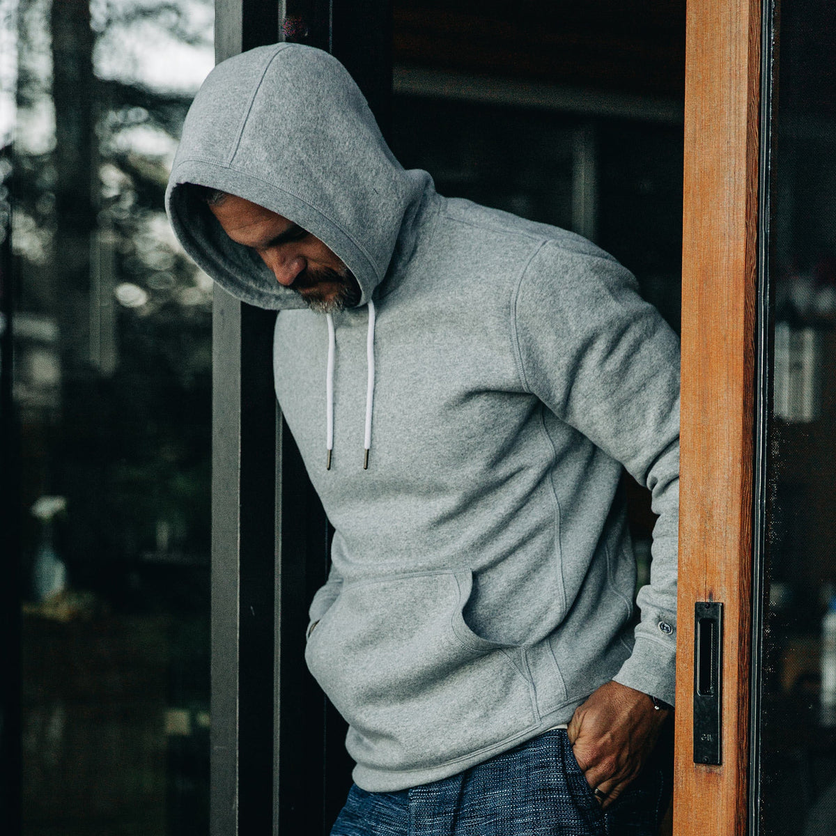 Men's The Heavy Bag Hoodie in Heather Grey Fleece — Sweater