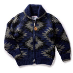Men's The Seawall Hand-Knit Sweater in Navy Kilim