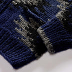 Men's The Seawall Hand-Knit Sweater in Navy Kilim