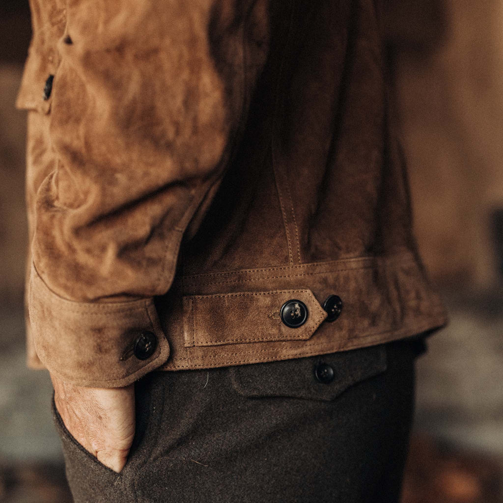 Men's The James Jacket in Vintage Tan Suede