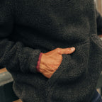 Men's The Nomad Pullover in Charcoal Heather Sherpa — Sweater