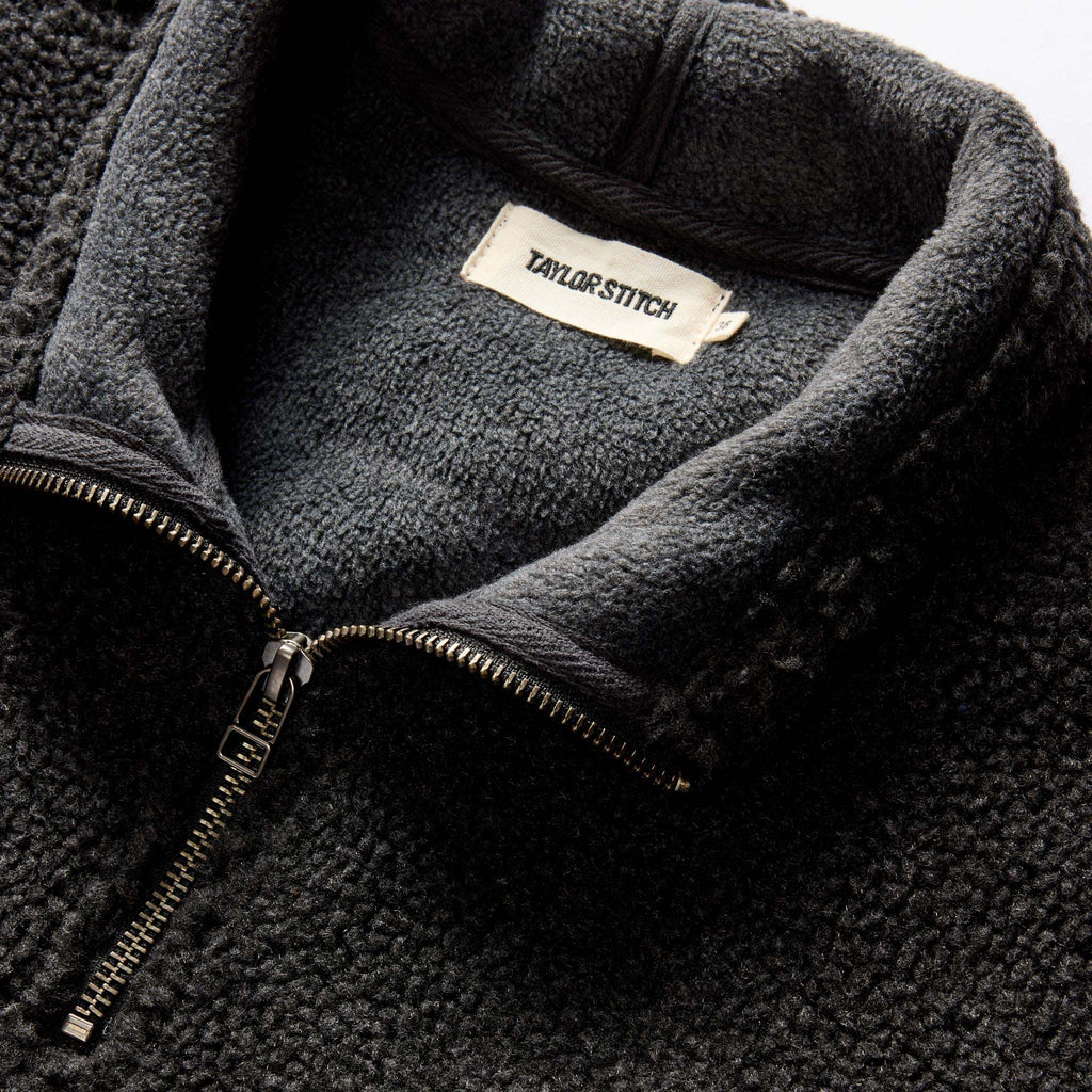 Men's The Nomad Pullover in Charcoal Heather Sherpa — Sweater