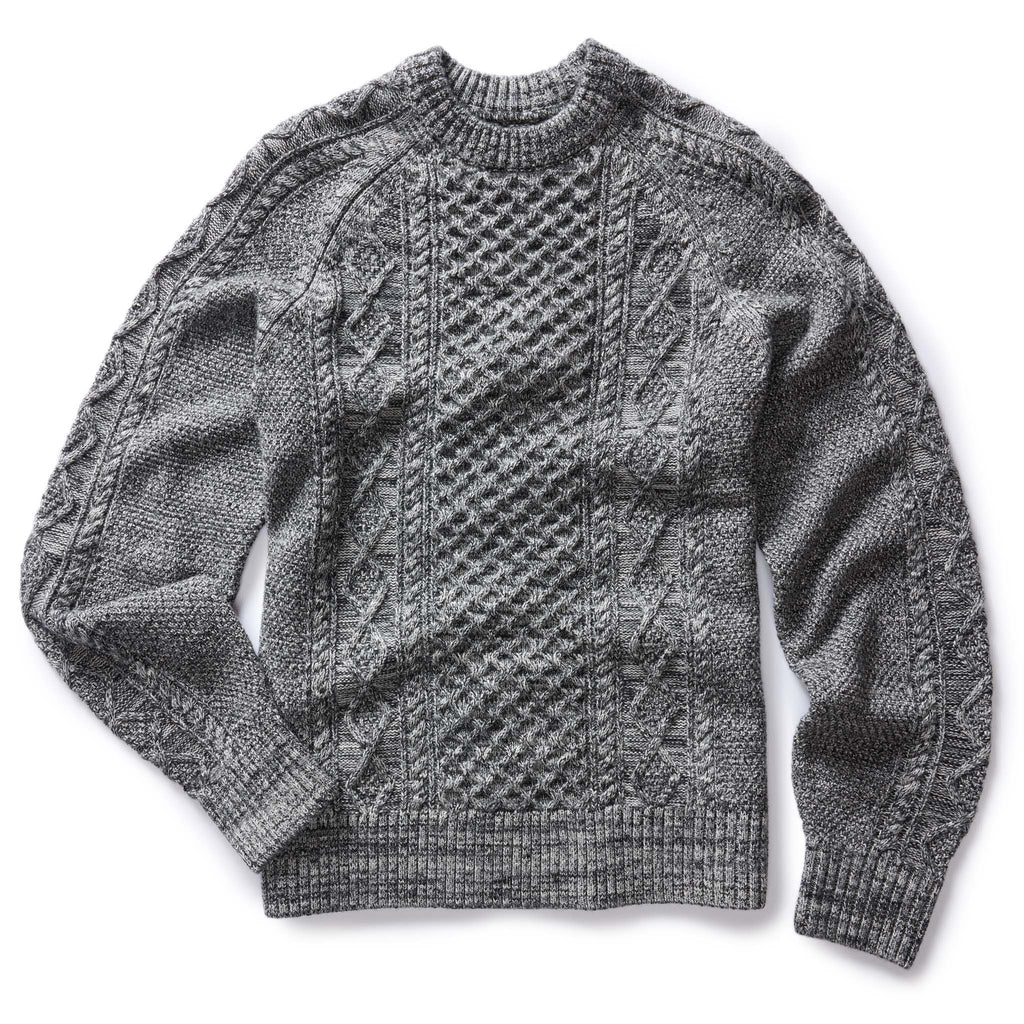 Men's The Orr Sweater in Marled Coal Merino