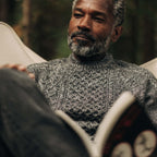 Men's The Orr Sweater in Marled Coal Merino