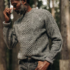 Men's The Orr Sweater in Marled Coal Merino