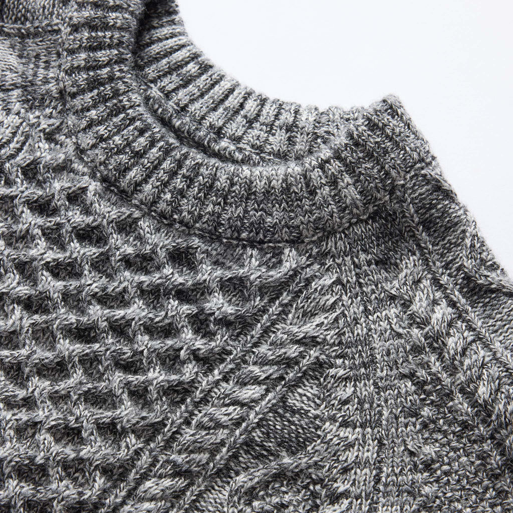 Men's The Orr Sweater in Marled Coal Merino