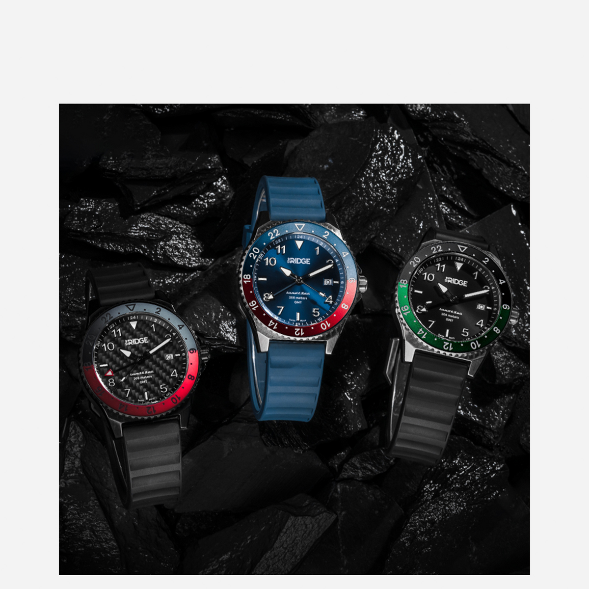 Land & Sea GMT Watch 42mm - Royal Black