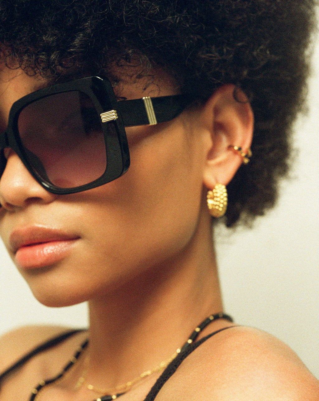 Le Specs Phoenix Oversized Square Sunglasses | Black