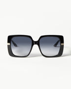 Le Specs Phoenix Oversized Square Sunglasses | Black