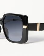 Le Specs Phoenix Oversized Square Sunglasses | Black
