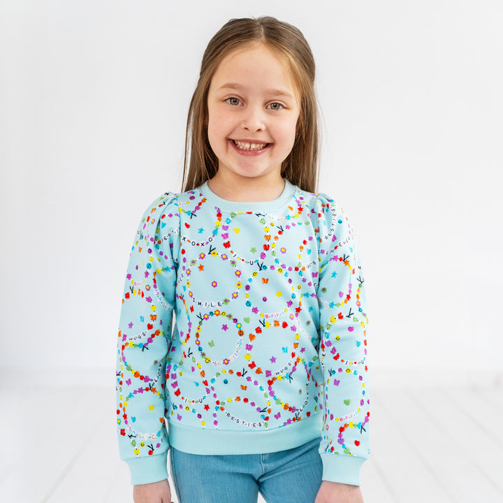 Friends Forever Puff Sleeve Crewneck — Sweaters Jackets