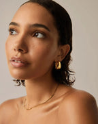 Lucy Williams Chunky Medium Entwine Hoop Earrings | 18ct Gold Plated
