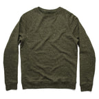 Men's The Crewneck in French Terry Heather Olive — Sweater