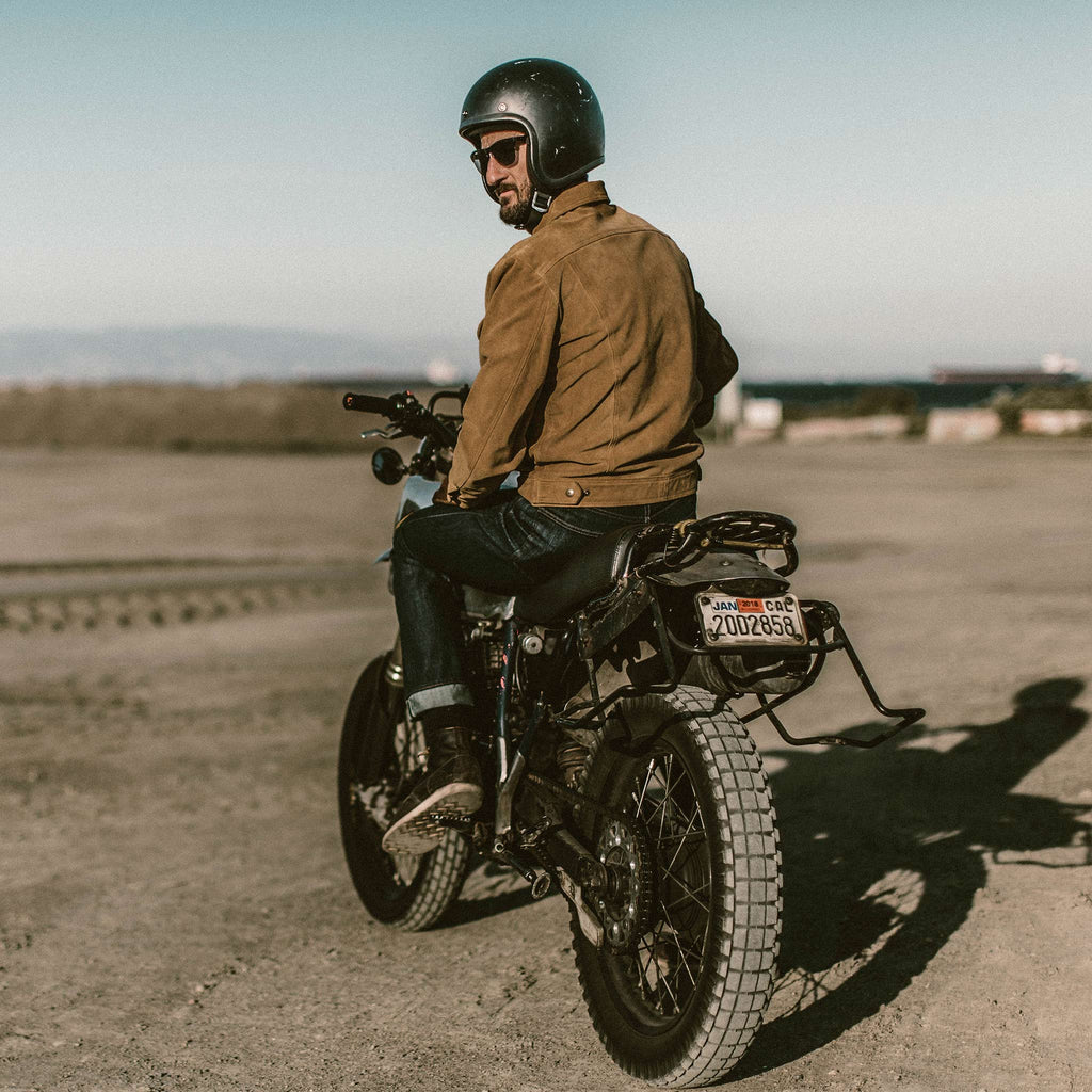 Men's The Long Haul Jacket in Sand Weatherproof Suede