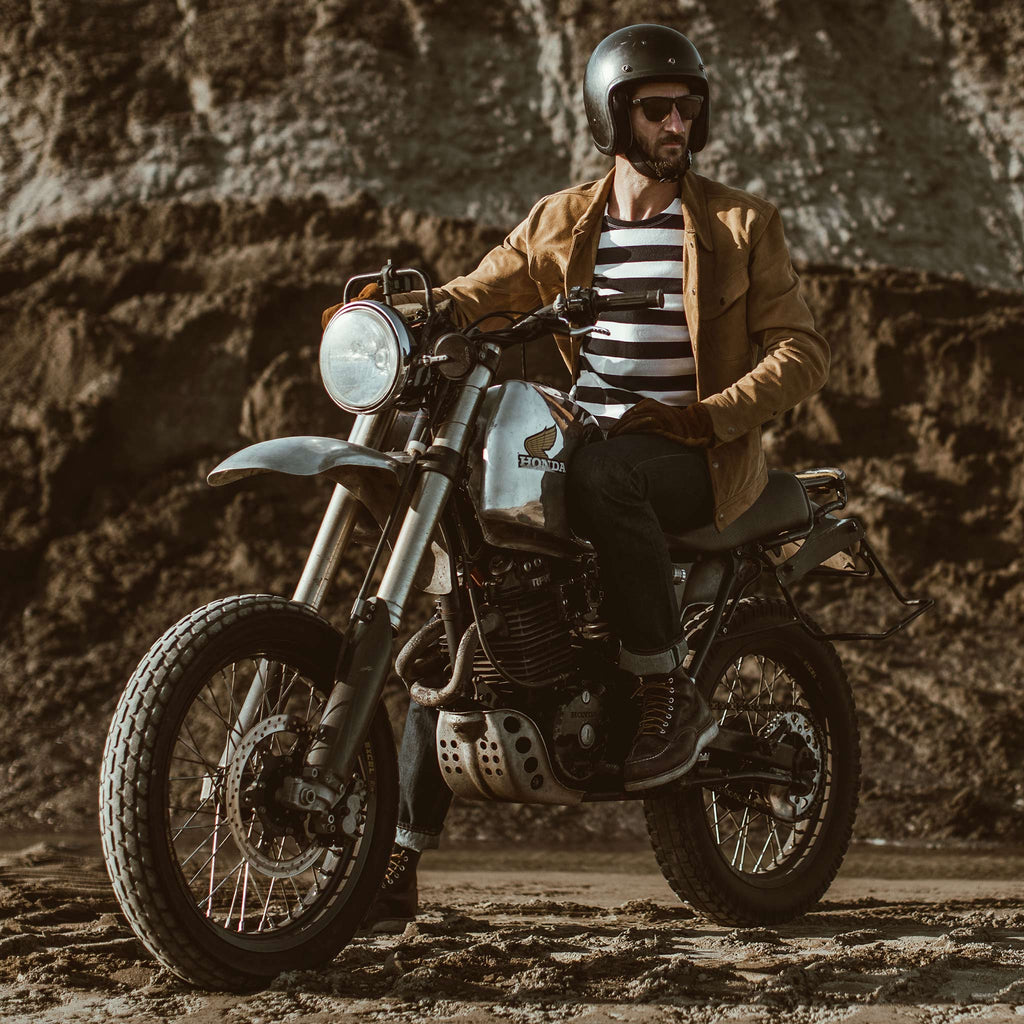 Men's The Long Haul Jacket in Sand Weatherproof Suede