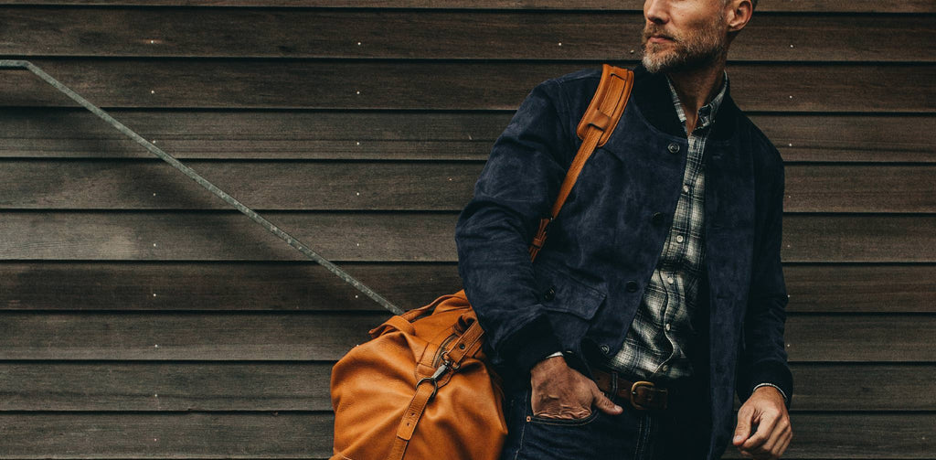 Men's The Aviator Jacket in Midnight Suede