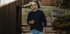 Men's The Wave Sweater in Navy