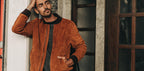 Men's The Bomber Jacket in Whiskey Suede