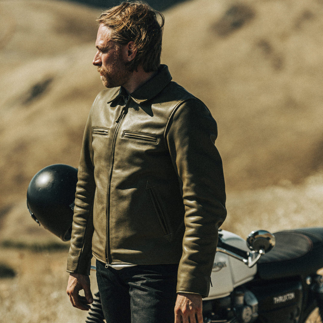 Men's The Moto Jacket in Loden Steerhide