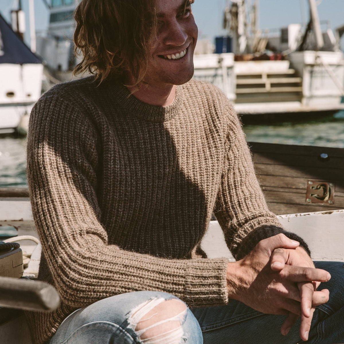 Men's The Whaler Sweater in Alpaca Wool