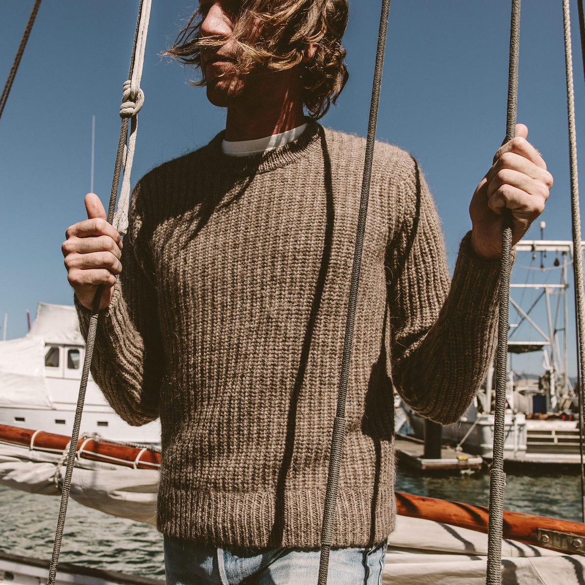 Men's The Whaler Sweater in Alpaca Wool