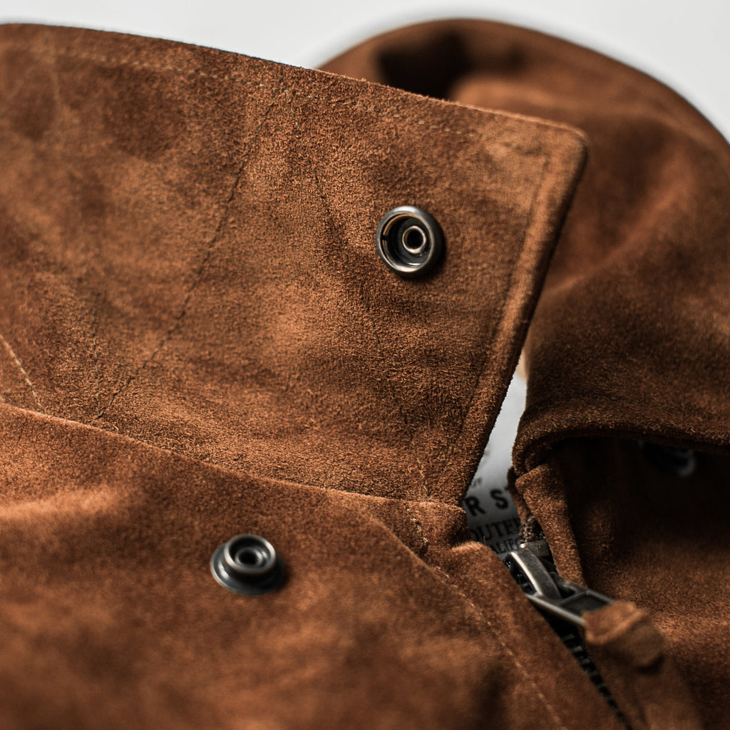 Men's The Moto Jacket in Tobacco Weatherproof Suede