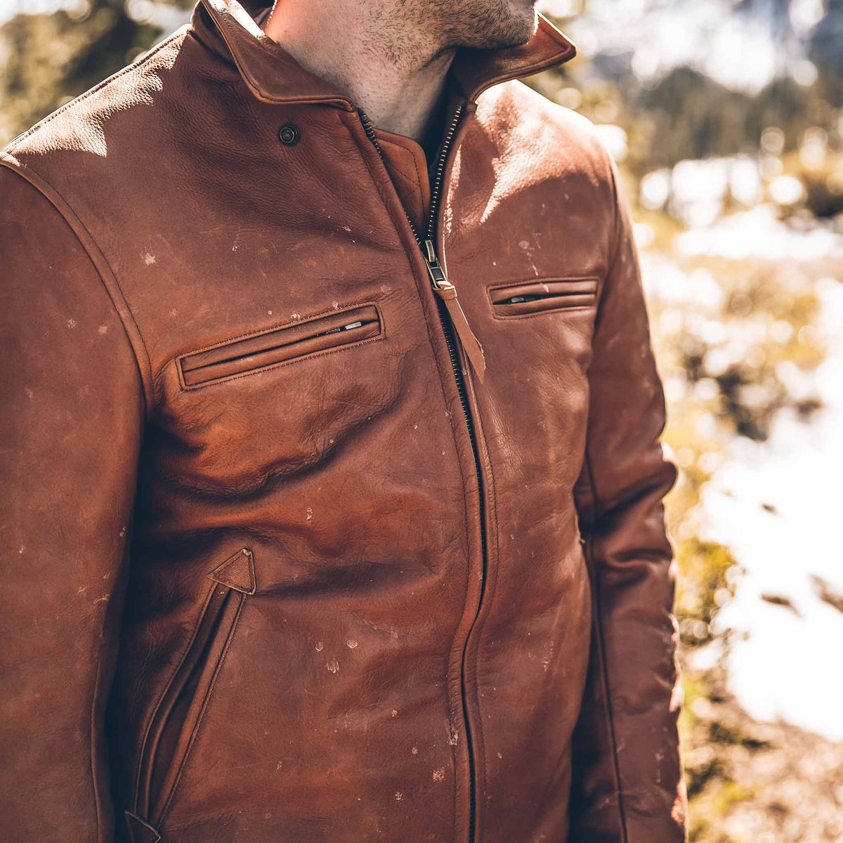Men's The Moto Jacket in Whiskey