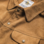 Men's The Long Haul Jacket in Sand Weatherproof Suede