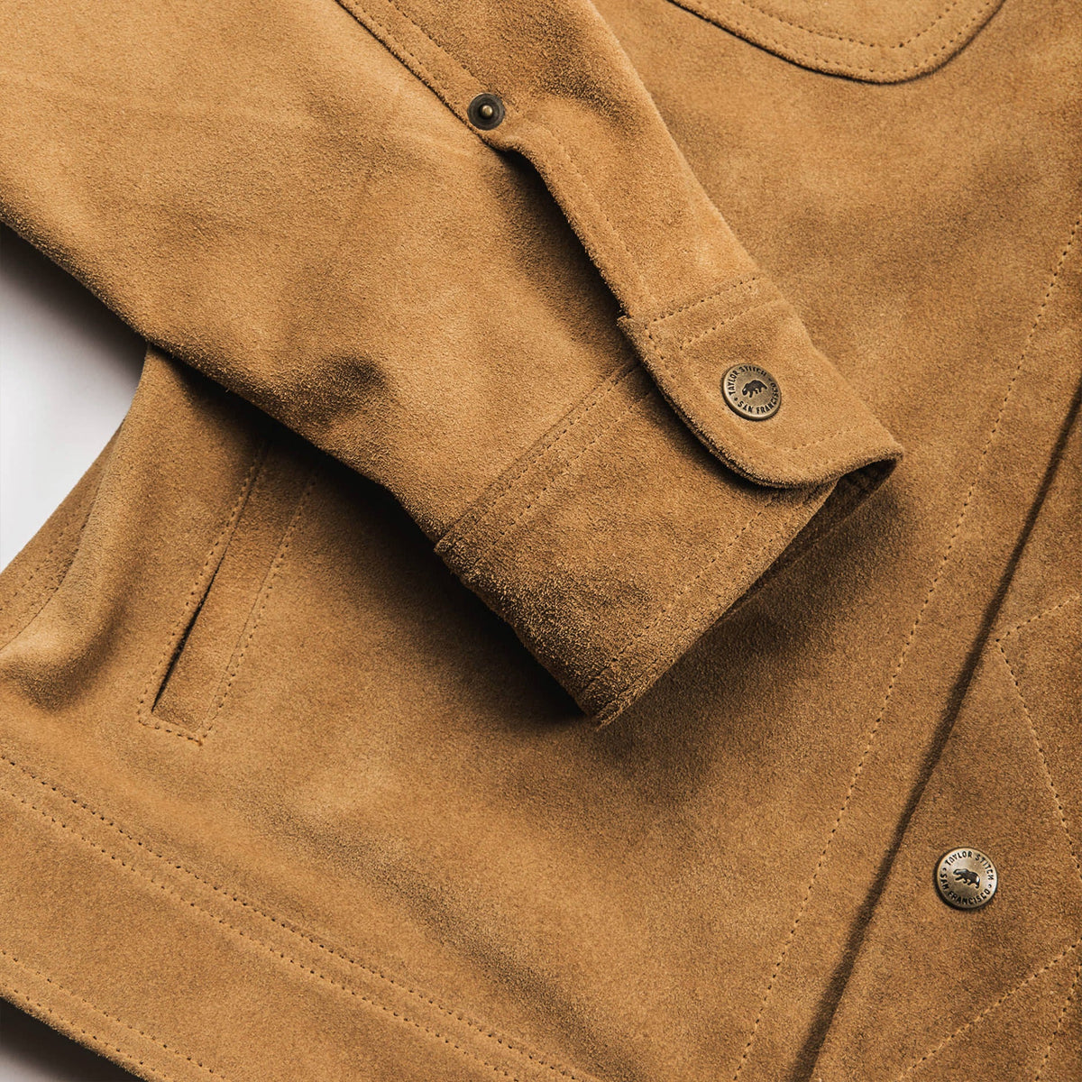 Men's The Long Haul Jacket in Sand Weatherproof Suede